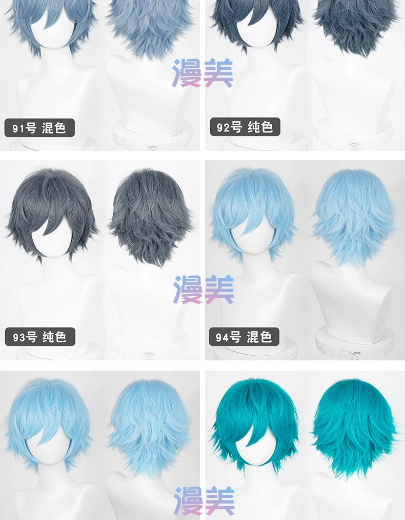 Manmei Upgraded 32cm Outward-Flipped Universal Cosplay Wig Colors 73 – 168