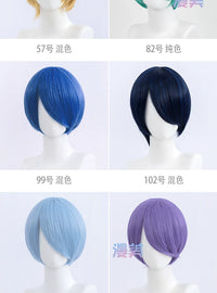 Manmei 30cm Face Framing Short Universal Cosplay Wig with Scalp Top