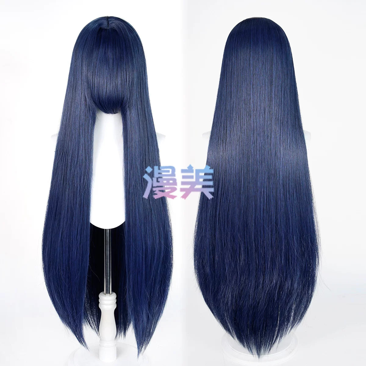 Manmei 100cm Middle Part Long Straight Universal Cosplay Wig with Large Scalp Top