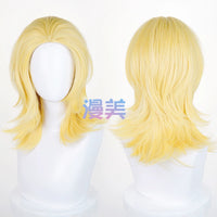 Manmei 45cm Wolf Tail Outward Flipped Universal Cosplay Wig with Flexible Parting