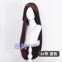 Manmei 100cm Middle Part Long Straight Universal Cosplay Wig with Silicone Scalp Top