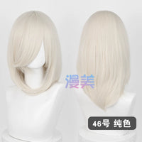 Manmei 40cm Medium Length Universal Cosplay Wig with Inward Curved Ends