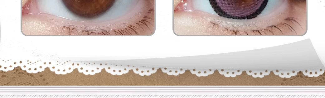 LENSPOP × Liya Fable Ribbon 14.5mm 6-Month Large Diameter Contact Lenses – Pink, Blue & Brown