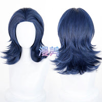 Manmei 45cm Wolf Tail Outward Flipped Universal Cosplay Wig with Flexible Parting