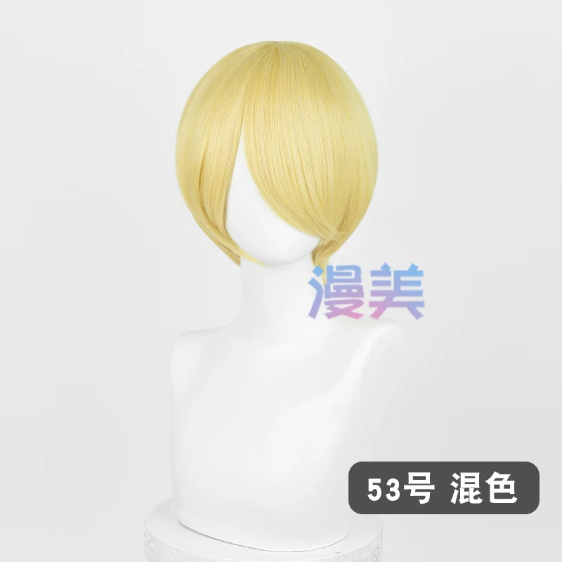 Manmei 30cm Face Framing Short Universal Cosplay Wig with Scalp Top