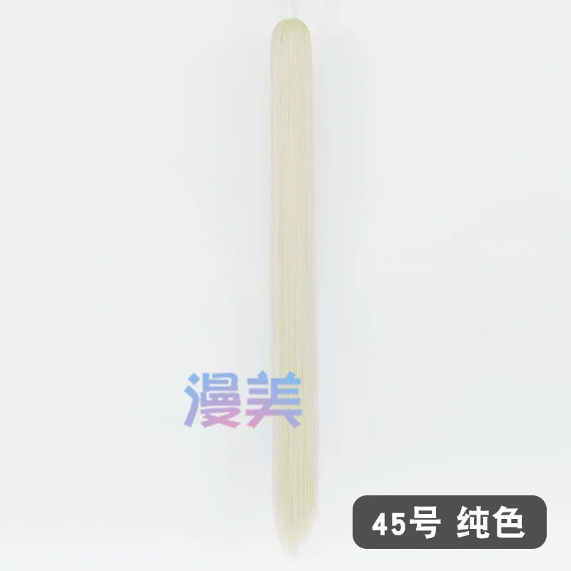 Manmei 90cm Universal Claw Clip Ponytail Cosplay Wig Extension 30+ Colors