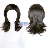 Manmei 45cm Wolf Tail Outward Flipped Universal Cosplay Wig with Flexible Parting