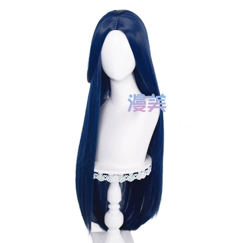 Manmei 100cm Middle Part Long Straight Universal Cosplay Wig with Silicone Scalp Top