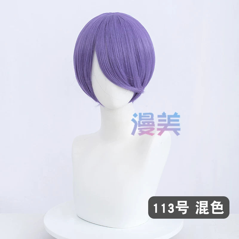 Manmei 30cm Face Framing Short Universal Cosplay Wig with Scalp Top