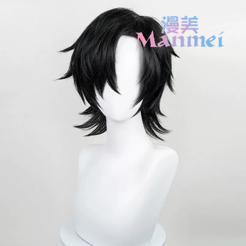 Manmei 30/40cm Side Part Teased Outward Flipped Universal Cosplay Wig