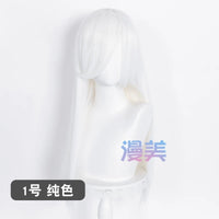 Manmei 60cm Long Straight Universal Cosplay Wig with Long Bangs