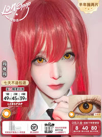 LENSPOP Chainsaw Man 6-Month 1:1 Cosplay Contact Lenses – Makima, Power & Asa Mitaka