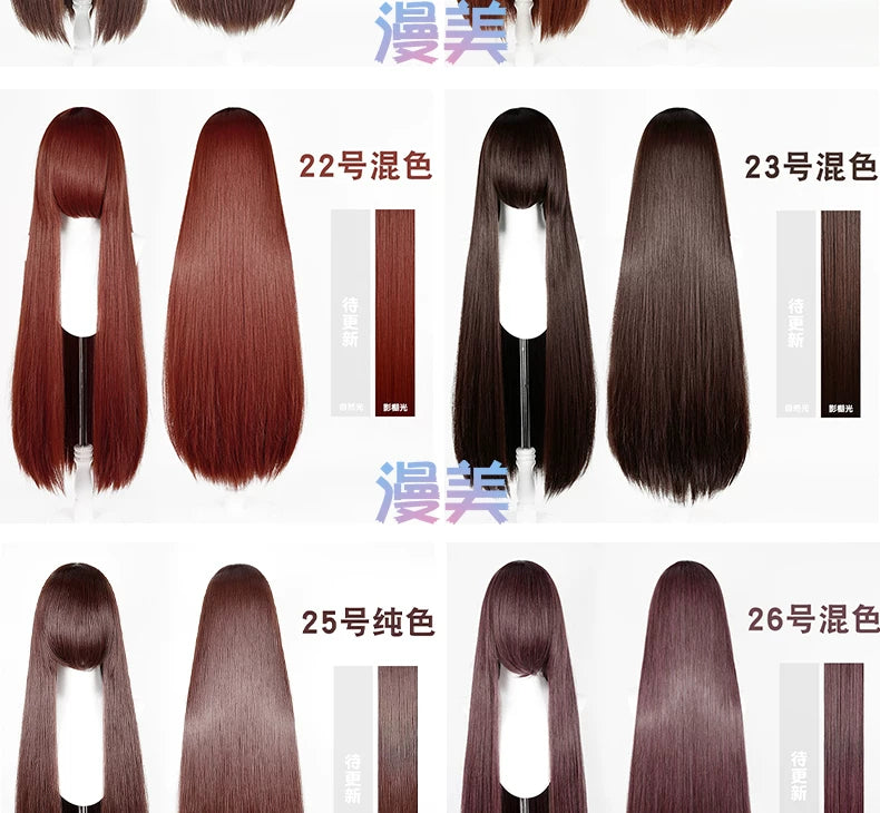 Manmei 600g Upgraded Thickened 100cm Long Straight Universal Cosplay Wig – 168 Colors