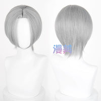Manmei 30cm Thickened Middle Part Short Cosplay Wig with Scalp Top
