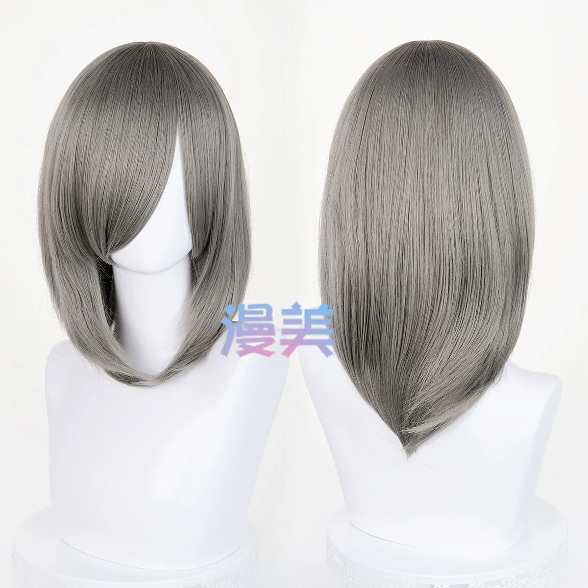 Manmei 40cm Medium Length Universal Cosplay Wig with Inward Curved Ends