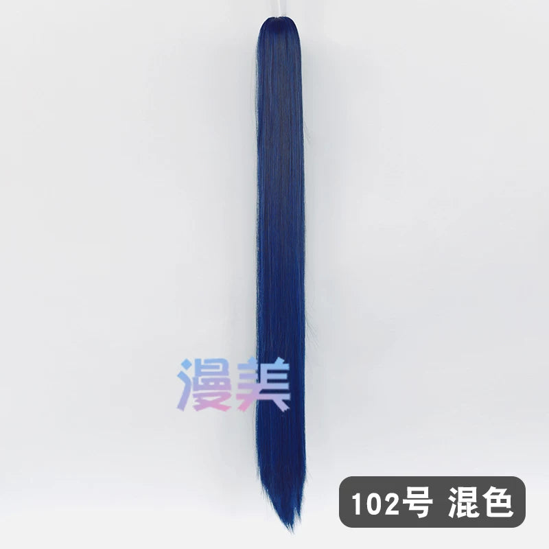 Manmei 90cm Universal Claw Clip Ponytail Cosplay Wig Extension 30+ Colors