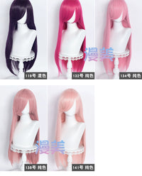 Manmei 80cm Long Straight Universal Cosplay Wig with Long Bangs