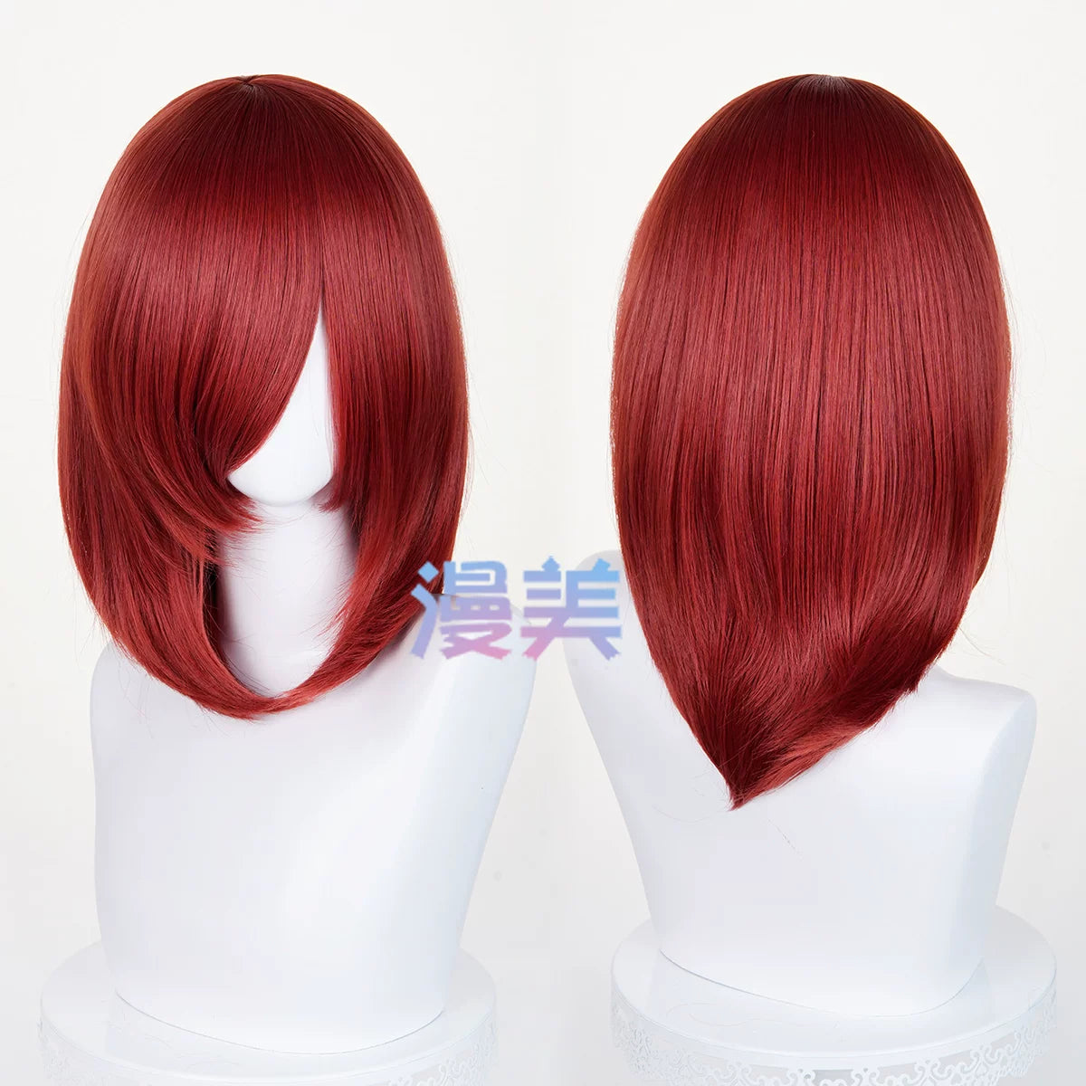 Manmei 40cm Medium Length Universal Cosplay Wig with Inward Curved Ends