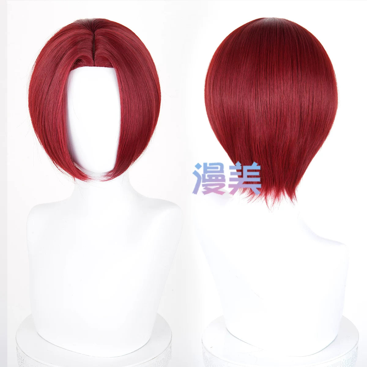 Manmei 30cm Thickened Middle Part Short Cosplay Wig with Scalp Top