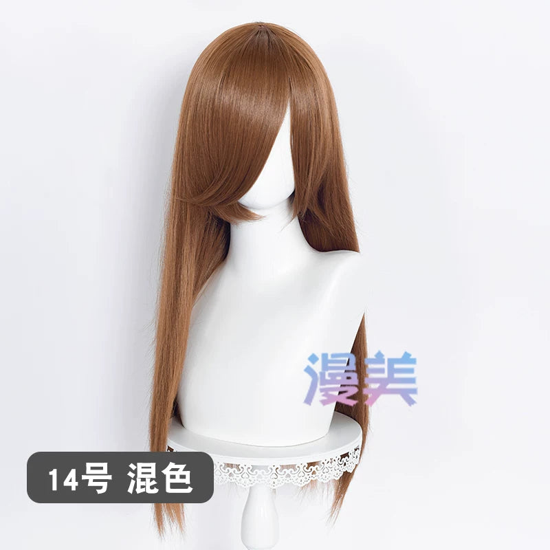 Manmei 60cm Long Straight Universal Cosplay Wig with Long Bangs