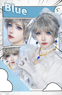 LENSPOP Full Coverage 1-Year White Blue Purple Cosplay Contact Lenses – Hinata, Shinobu & Geisha