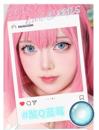 DGUGULENS Suan Q Series 1-Day Colorful Anime Cosplay Contact Lenses – Green, Pink, Blue & Purple