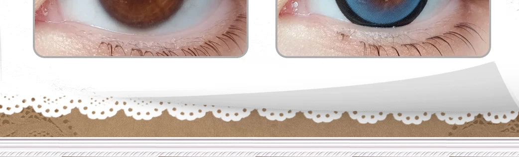 LENSPOP × Liya Fable Ribbon 14.5mm 6-Month Large Diameter Contact Lenses – Pink, Blue & Brown