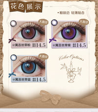 LENSPOP × Liya Fable Ribbon 14.5mm 6-Month Large Diameter Contact Lenses – Pink, Blue & Brown