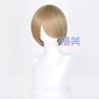 Manmei 30cm Face Framing Short Universal Cosplay Wig with Scalp Top