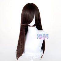Manmei 60cm Long Straight Universal Cosplay Wig with Long Bangs