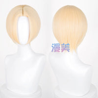 Manmei 30cm Thickened Middle Part Short Cosplay Wig with Scalp Top