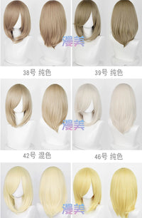 Manmei 40cm Medium Length Universal Cosplay Wig with Inward Curved Ends