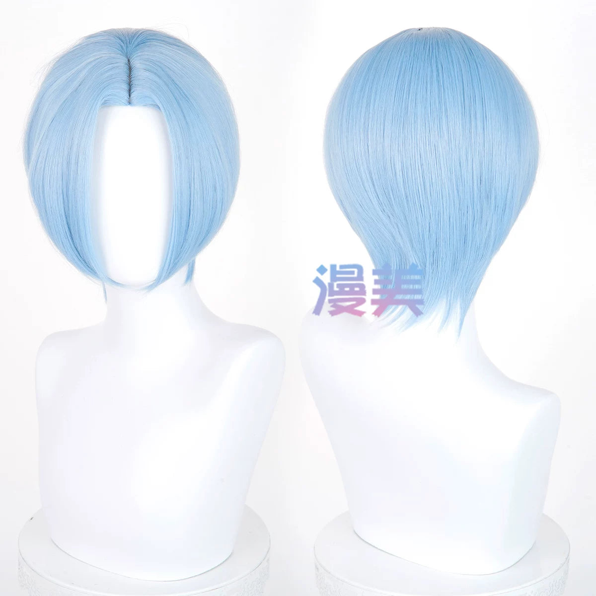 Manmei 30cm Thickened Middle Part Short Cosplay Wig with Scalp Top