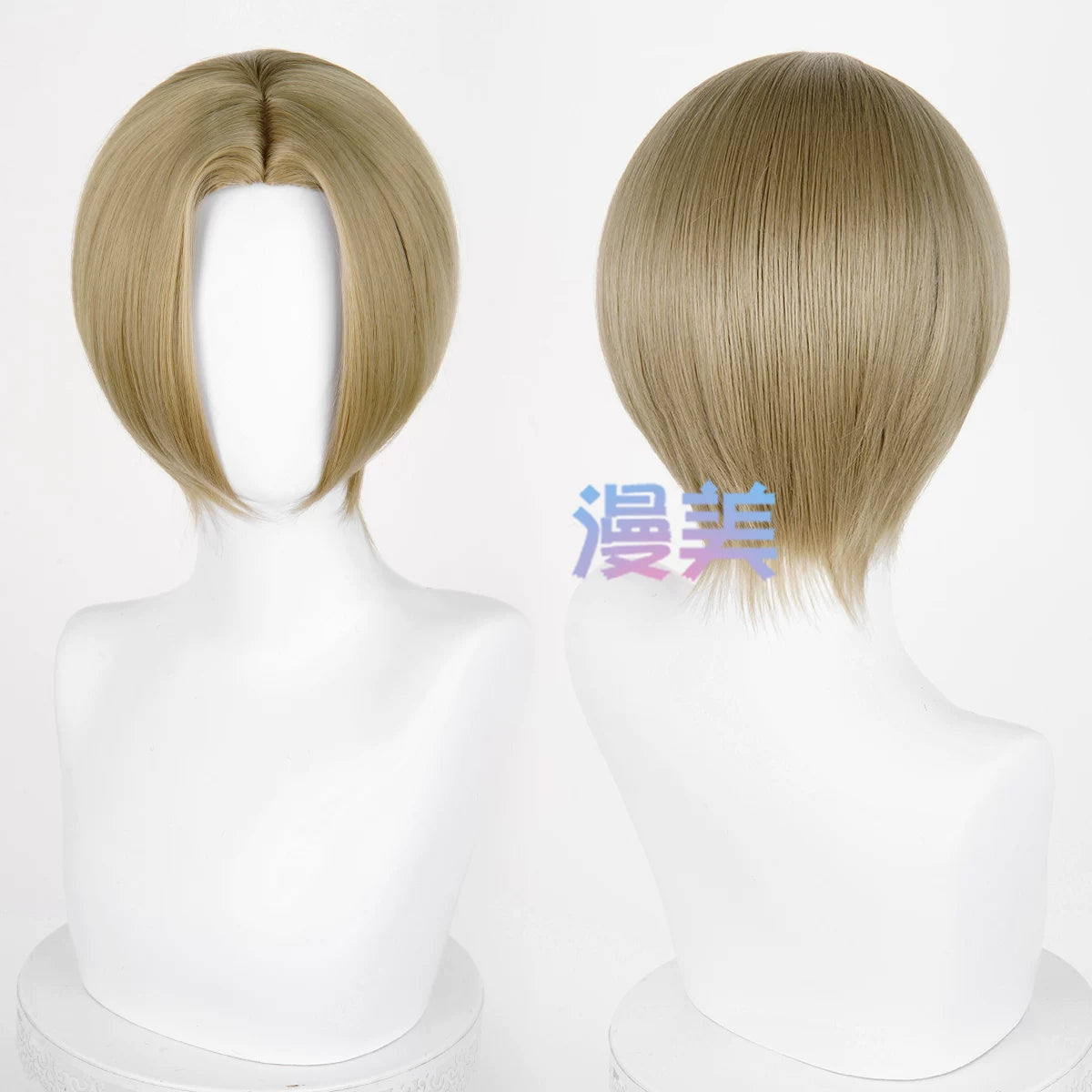Manmei 30cm Thickened Middle Part Short Cosplay Wig with Scalp Top