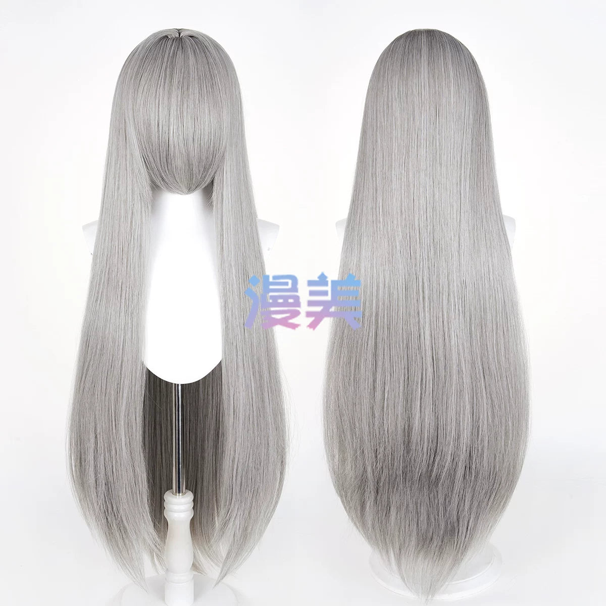 Manmei 100cm Middle Part Long Straight Universal Cosplay Wig with Large Scalp Top