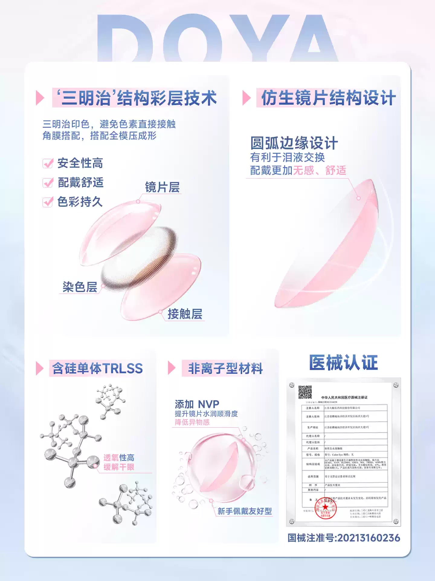DOYA Blue Cosplay Contact Lenses (1 Day to 1 Month)