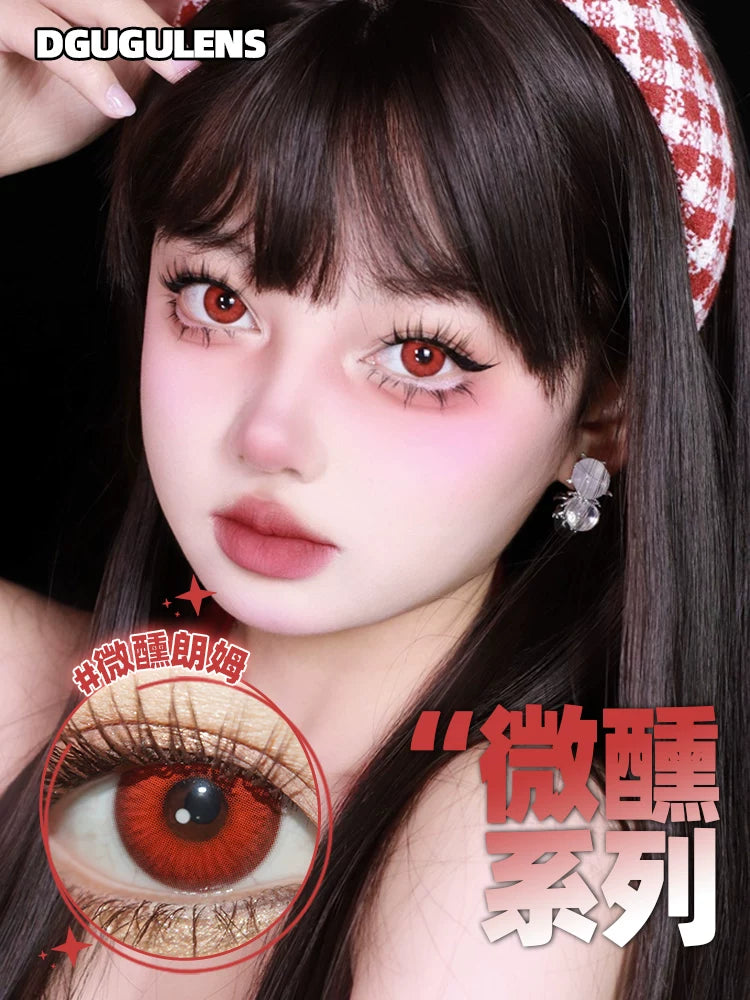 DGUGULENS Red 1-Day Anime Cosplay Contact Lenses – Yor & Kurumi