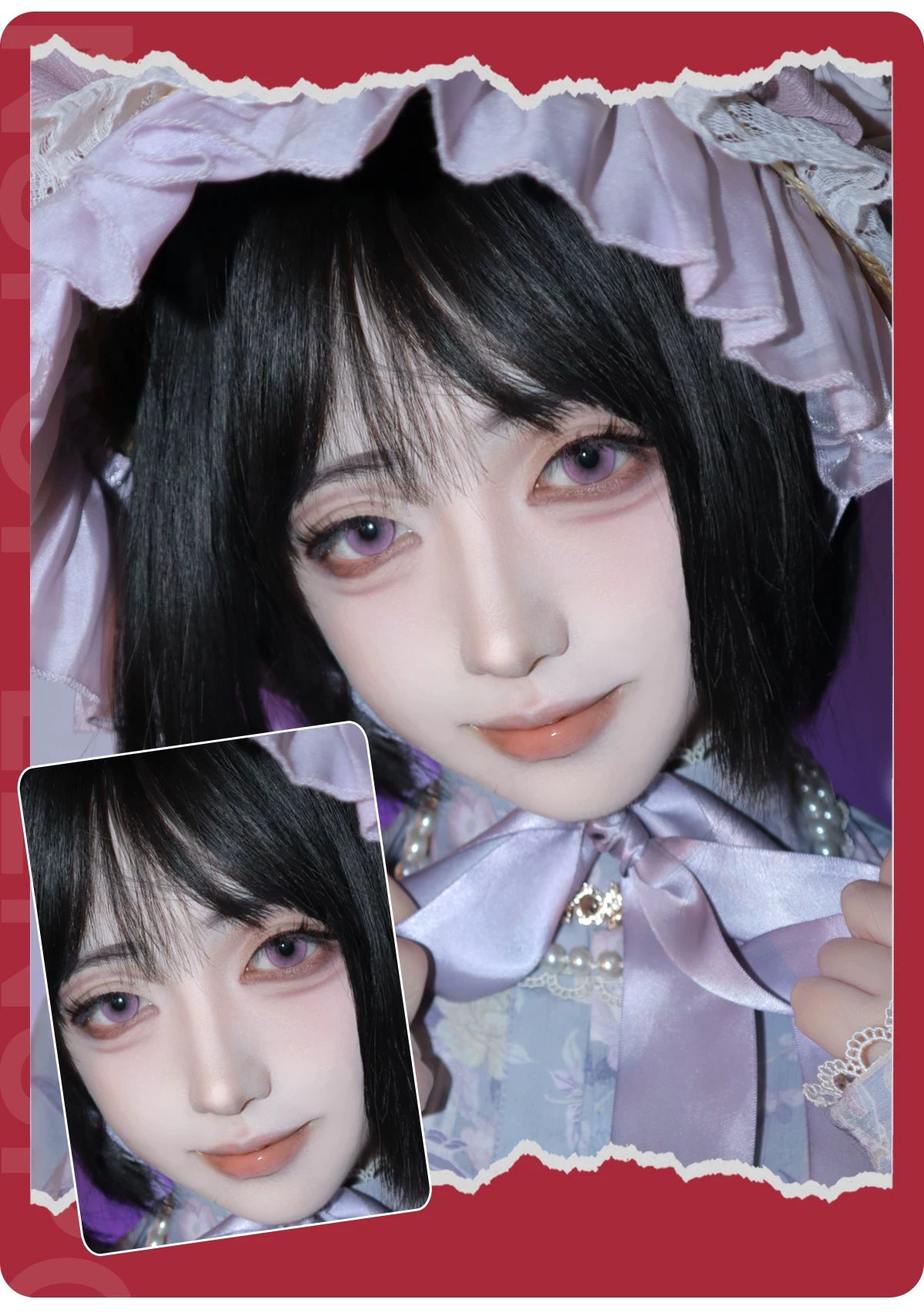 LENSPOP Flower Jade Pearl 6-Month Cosplay Contact Lenses – Sandwich Process Series