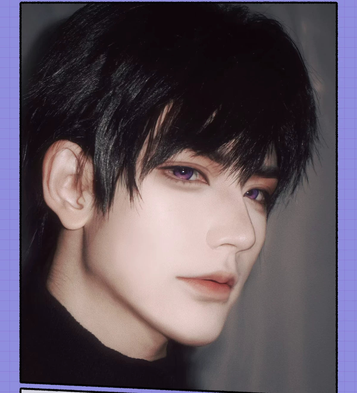 LENSPOP Kaoruko & Caleb 6-Month Blue Purple Cosplay Contact Lenses – Fixed Axis High Highlight