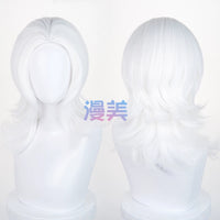 Manmei 45cm Wolf Tail Outward Flipped Universal Cosplay Wig with Flexible Parting