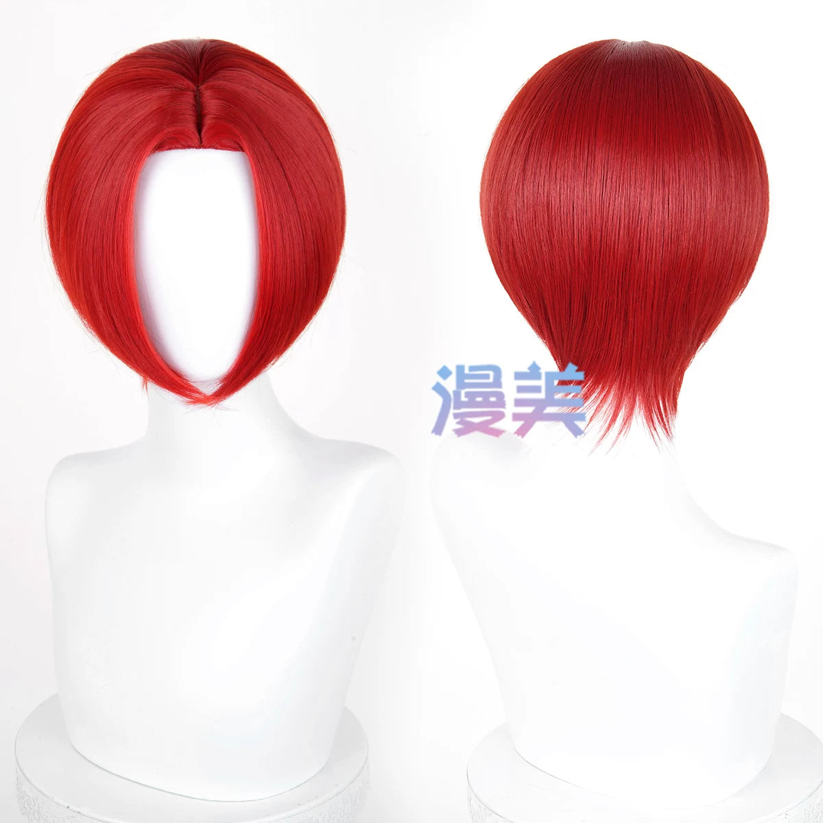 Manmei 30cm Thickened Middle Part Short Cosplay Wig with Scalp Top