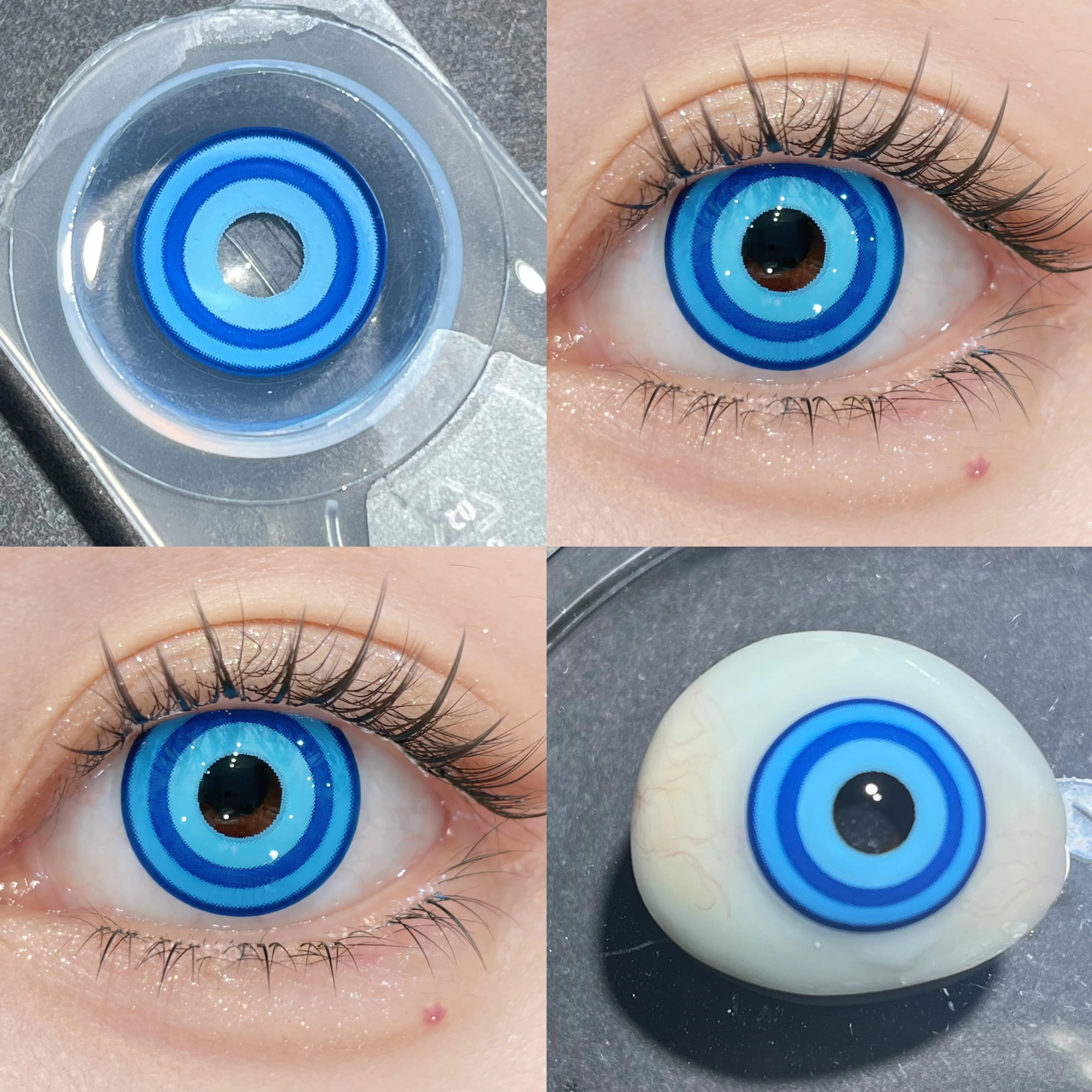 Comic Pie Chasca 1-Year Blue Large Diameter Genshin Impact Cosplay Contact Lenses – Prescription