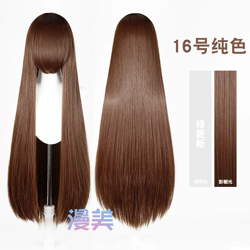 Manmei 600g Upgraded Thickened 100cm Long Straight Universal Cosplay Wig – 168 Colors