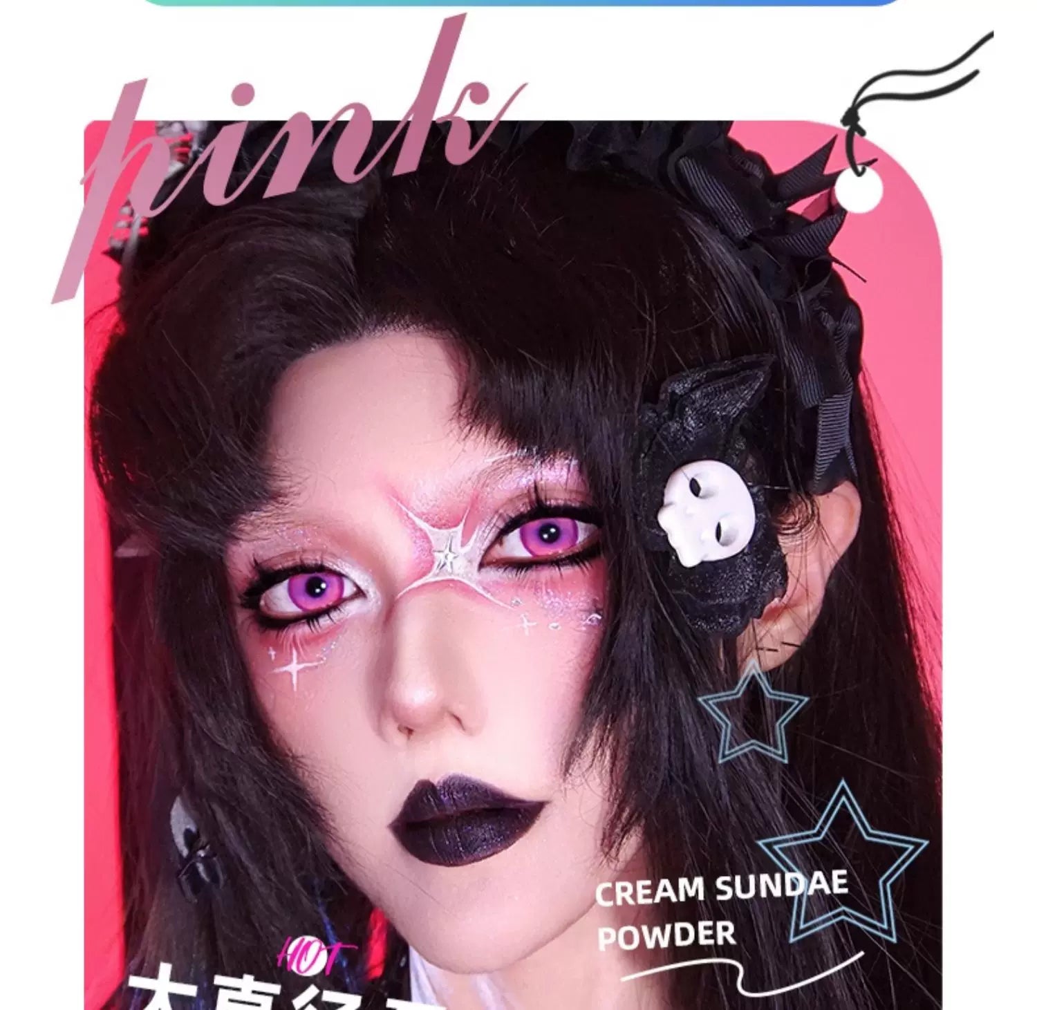 DGUGULENS Cream Sundae 1-Day Gradient Cosplay Contact Lenses – Blue, Rose Red, Green & Purple
