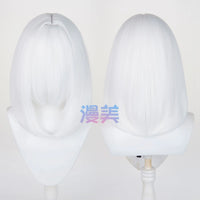 Manmei 40cm Thickened Middle Part Shoulder Length Universal Cosplay Wig with Scalp Top