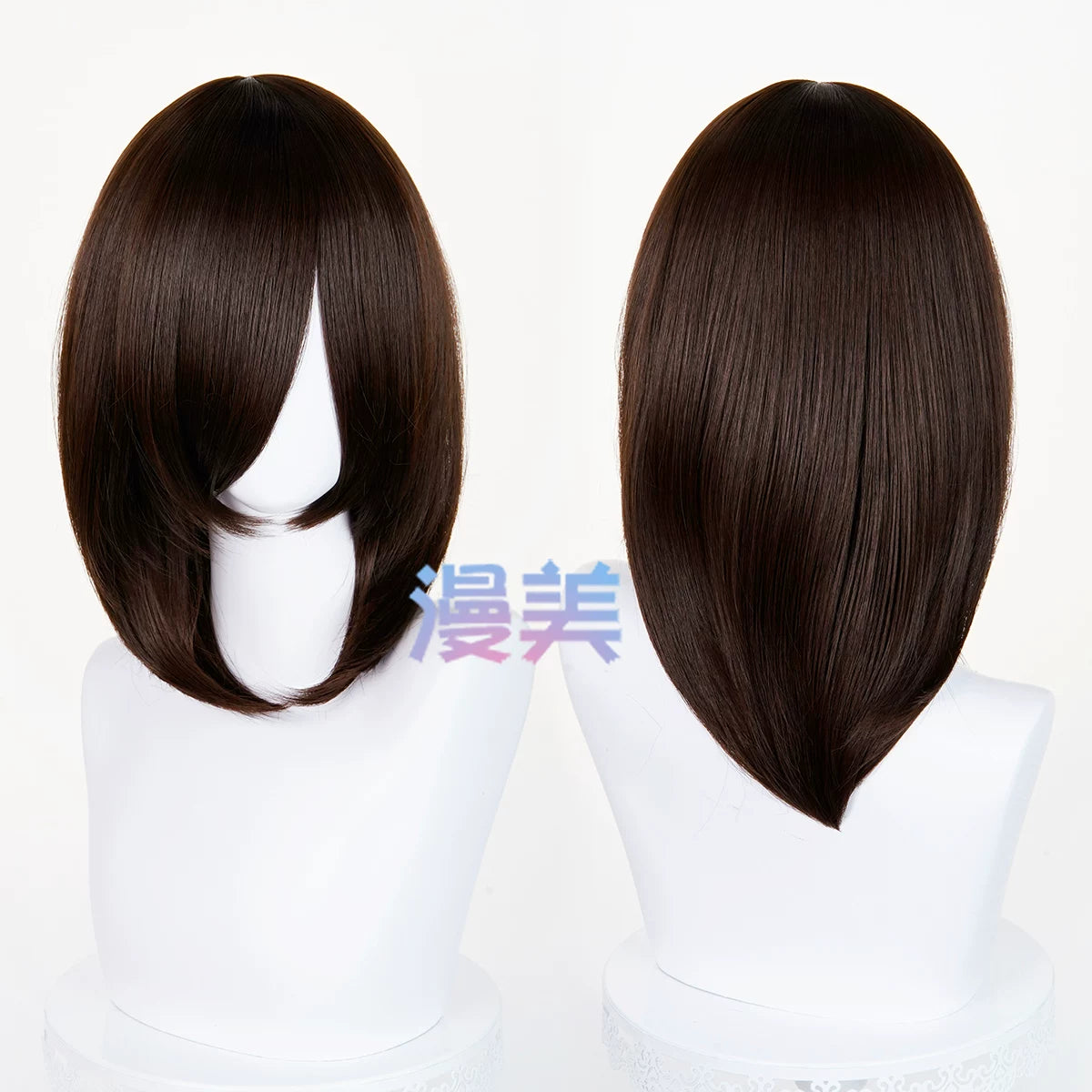 Manmei 40cm Medium Length Universal Cosplay Wig with Inward Curved Ends