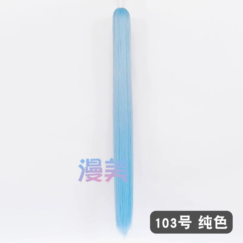 Manmei 90cm Universal Claw Clip Ponytail Cosplay Wig Extension 30+ Colors