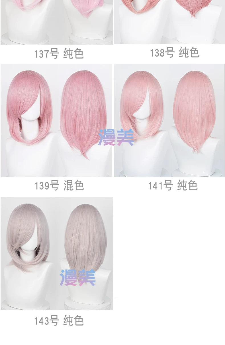 Manmei 40cm Medium Length Universal Cosplay Wig with Inward Curved Ends