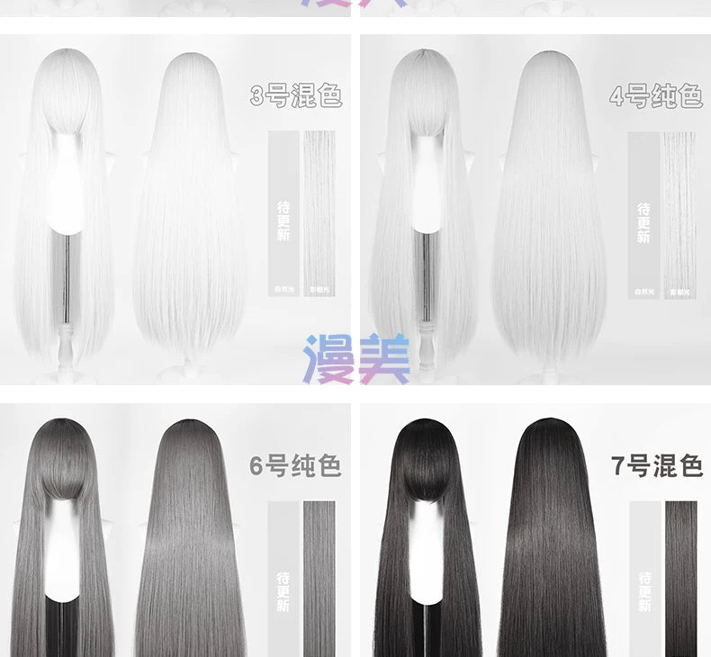 Manmei 600g Upgraded Thickened 100cm Long Straight Universal Cosplay Wig – 168 Colors