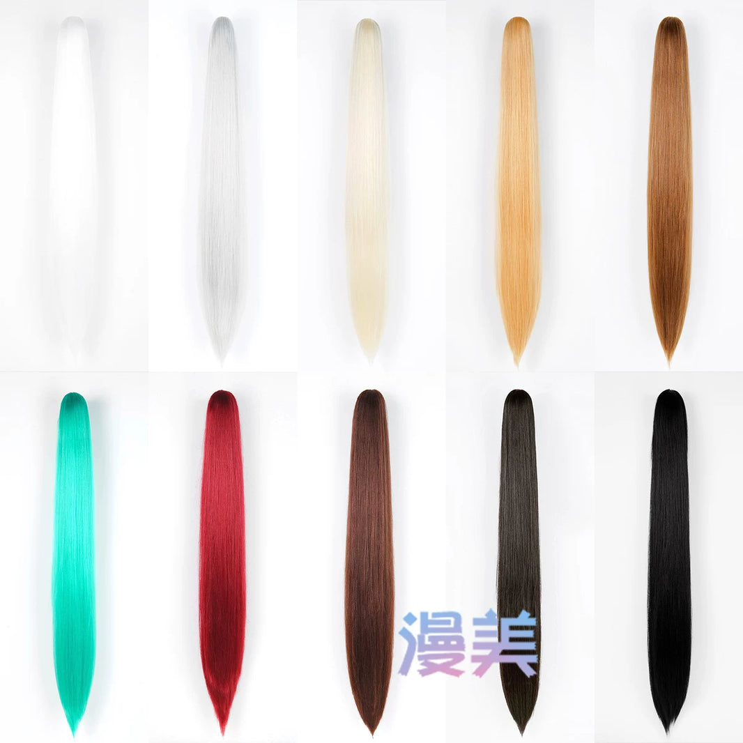 Manmei 80cm Thickened Claw Clip Ponytail Cosplay Wig Extension